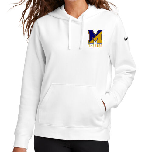 LC - Ladies Club Fleece Sleeve Swoosh Pullover Hoodie Thumbnail